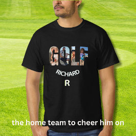 Fun Golf Foto Monogram Name T-Shirt