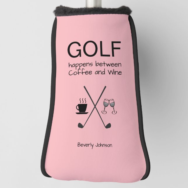 Fun Golf Happens Personalisiert Golf Headcover (Rotieren 90)