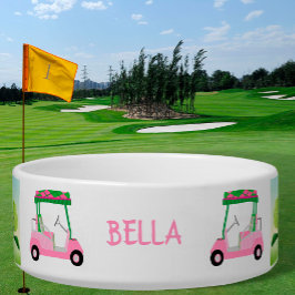Fun Golf Thema Personalisiert Name Pet Napf