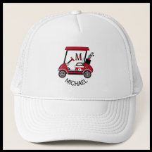 Fun Golf Typ Cart Custom Monogram Name