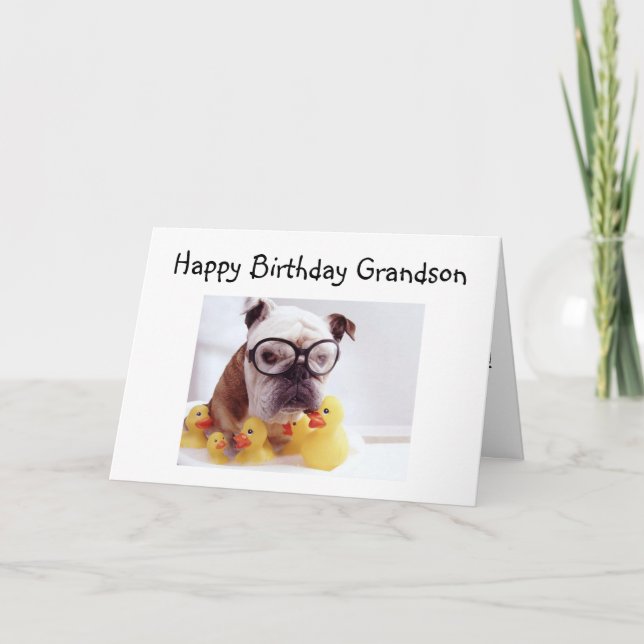 FUN GRANDSON BIRTHDAY CARD KARTE (Vorderseite)