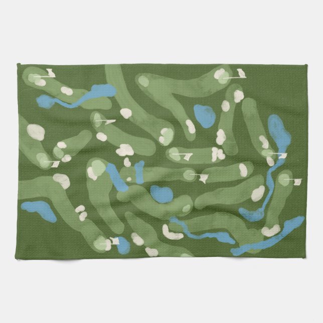 Fun graphic golf course towel geschirrtuch (Horizontal)