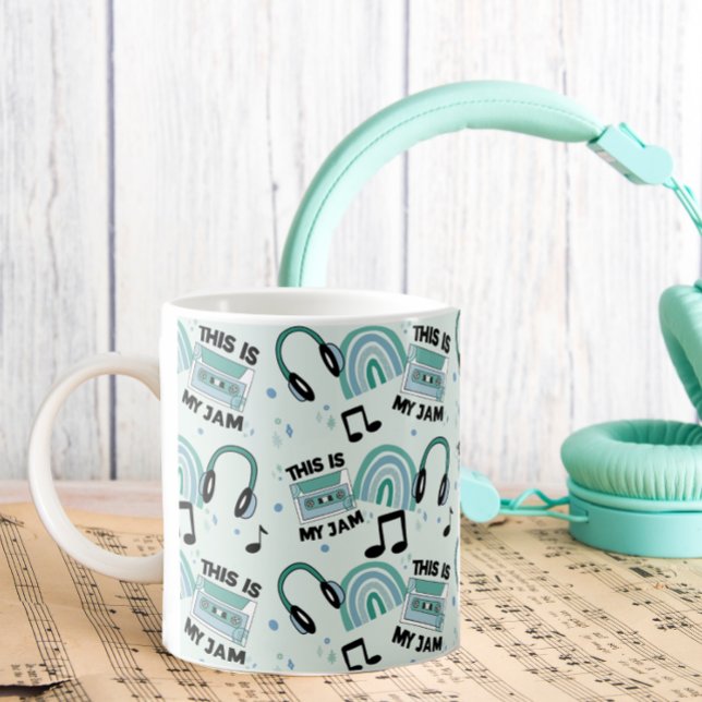 Fun Green Boys Music Lover Kaffeetasse (Von Creator hochgeladen)
