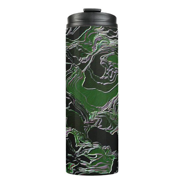 Fun Green Camouflage Thermosbecher (Vorderseite)