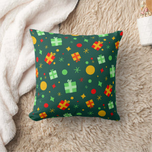 Fun Green Christmas Pattern Kissen