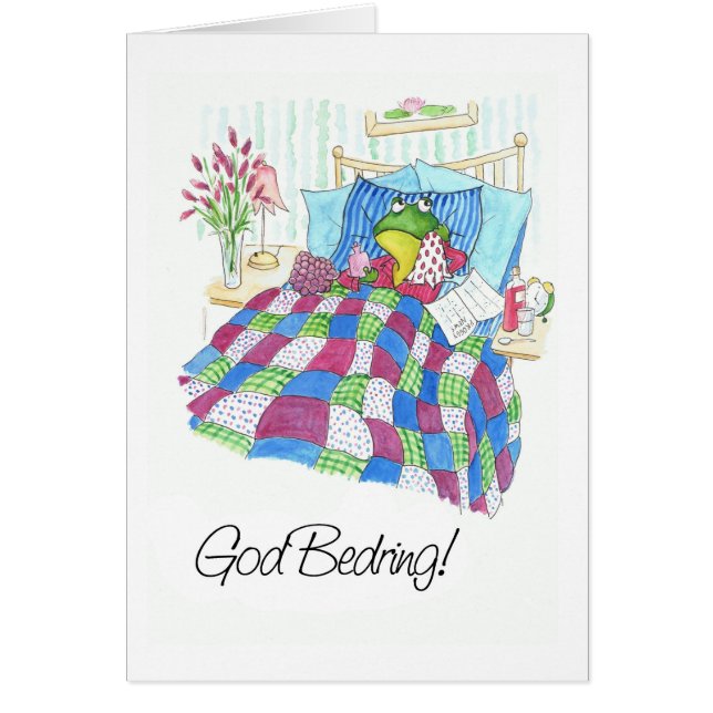 Fun Green Frog gut bald Dänisch grüßen (Vorne)