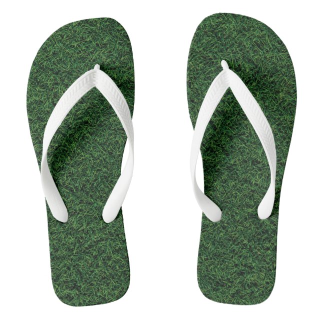 Fun Green Grass Adult Flip Flops (Fußbett)