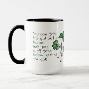 Fun Green Kleeblatts Irish Girl Ringer Tasse