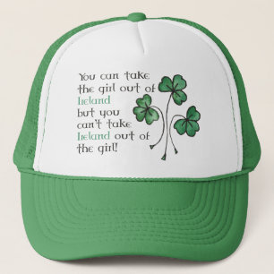 Fun Green Kleeblatts Irish Girl Trucker Cap Truckerkappe