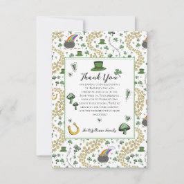 Fun Green St Patricks Day Irish Segen Mittagessen Dankeskarte