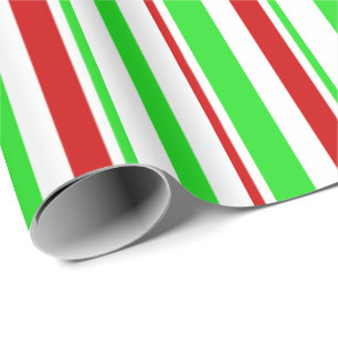 Fun Green, White, Red Christmas Inspiriert Muster Geschenkpapier