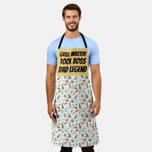 Fun GRILL MASTER TOOL BOSS VATER LEGEND Schürze