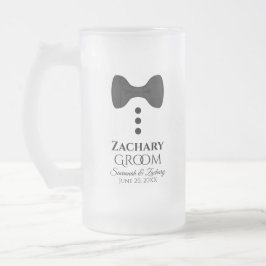Fun Groom Black Krawatte Tuxedo Mattiert Bier Tass Mattglas Bierglas
