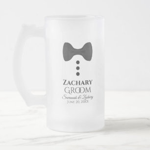 Fun Groom Black Krawatte Tuxedo Mattiert Bier Tass Mattglas Bierglas