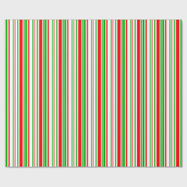 Fun-Grün-, Weiß-, Rote Streifen-/Linienmuster Geschenkpapier