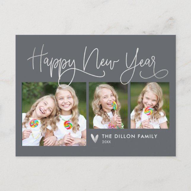 Fun Gruß EDITABLE FARBE Neujahrskarte Postkarte (Vorderseite)