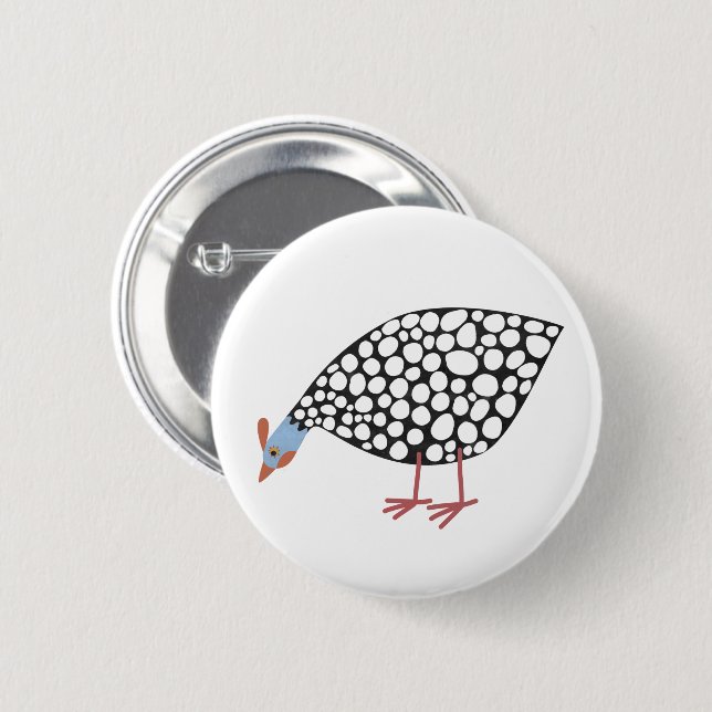 Fun Guinea Hen Button (Vorne & Hinten)