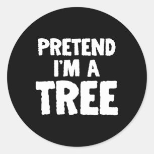 Fun Halloween, als wäre ich ein Baum Runder Aufkleber