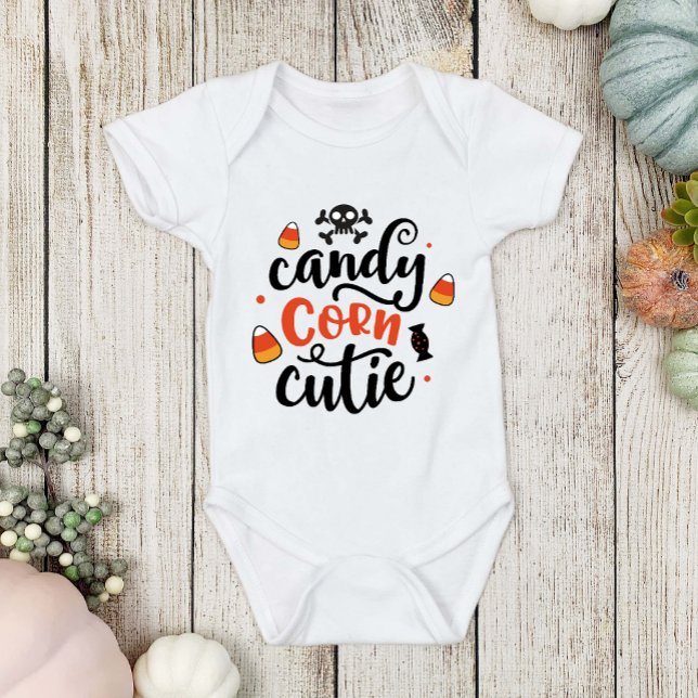 Fun Halloween Candy Corn Süsse Baby Name Baby Body Strampler (Von Creator hochgeladen)