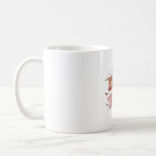 Fun Halloween Designs Happy Halloween Retro Kaffeetasse (Links)