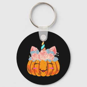 Fun Halloween Erntedank Niedlich Unicorn Pumpkin C Schlüsselanhänger