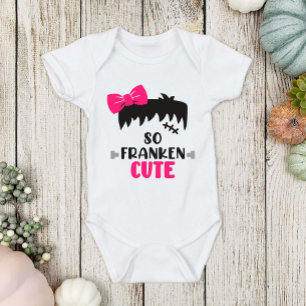 Fun Halloween Frankenstein So Franken Niedlich Gir Baby Strampler