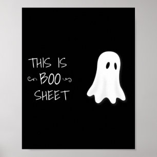 Fun Halloween Gespenst Das ist Boo Sheet Poster