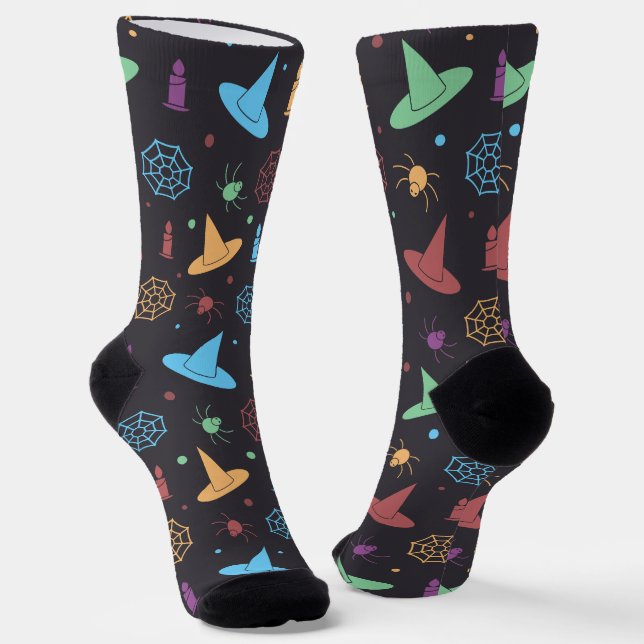 Fun Halloween Grafikmuster Socken (Gewinkelt)