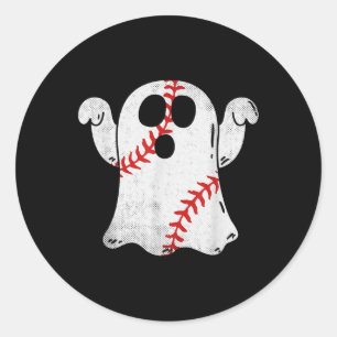 Fun Halloween Kostüm Baseball Ghost Baseball Liebe Runder Aufkleber