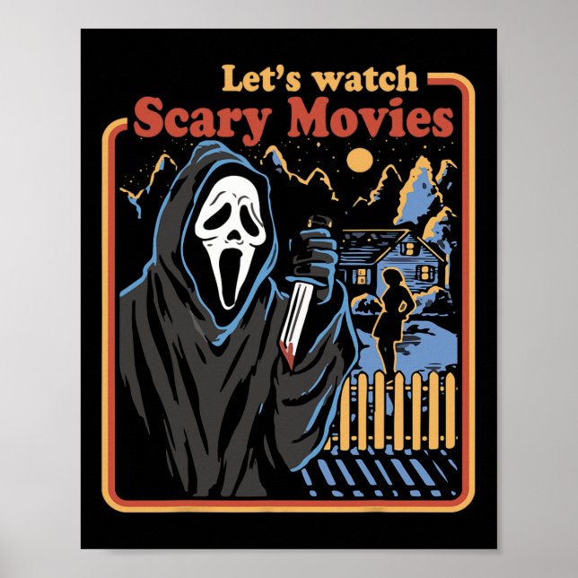 Fun Halloween Lass's Watch Horror Movies Ghost Poster (Vorne)