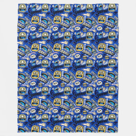 Fun Halloween Monster Pattern Fleecedecke