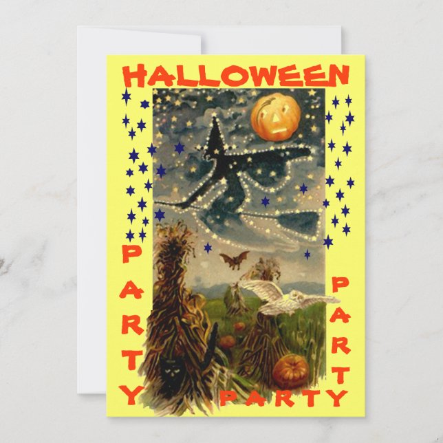 FUN HALLOWEEN-PARTY INVITATION ~ EZ TO CUSTOMIZE! EINLADUNG (Vorderseite)