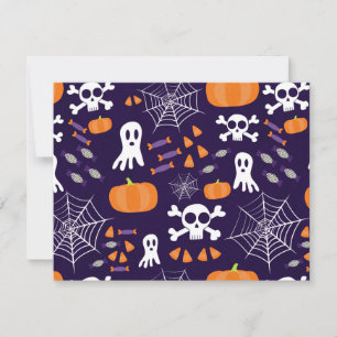 Fun Halloween Pattern Einladung