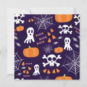 Fun Halloween Pattern Einladung