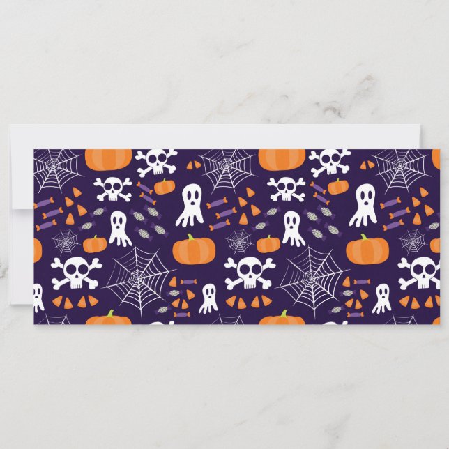 Fun Halloween Pattern Einladung (Vorderseite)