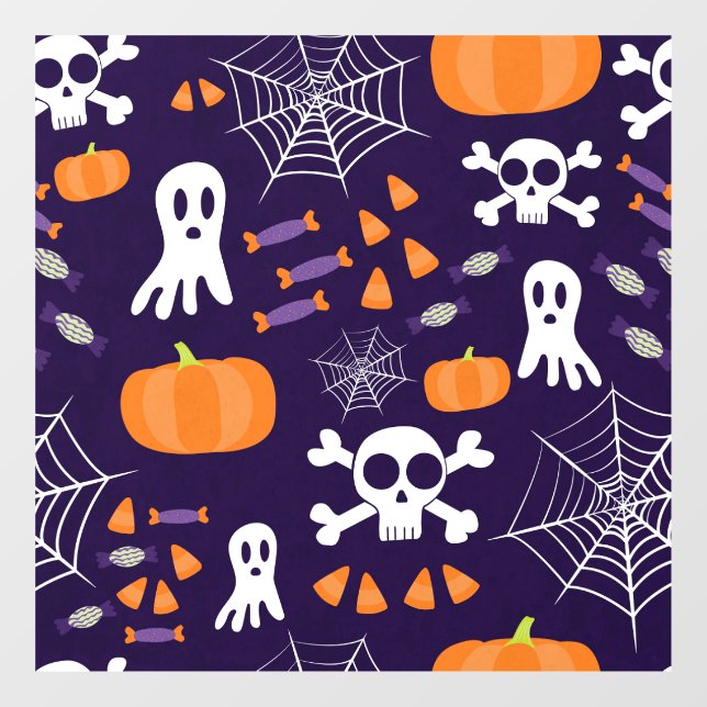Fun Halloween Pattern Fensteraufkleber (Blatt)