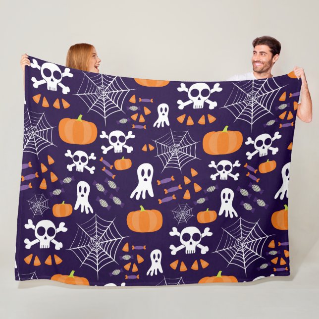 Fun Halloween Pattern Fleecedecke (Beispiel)