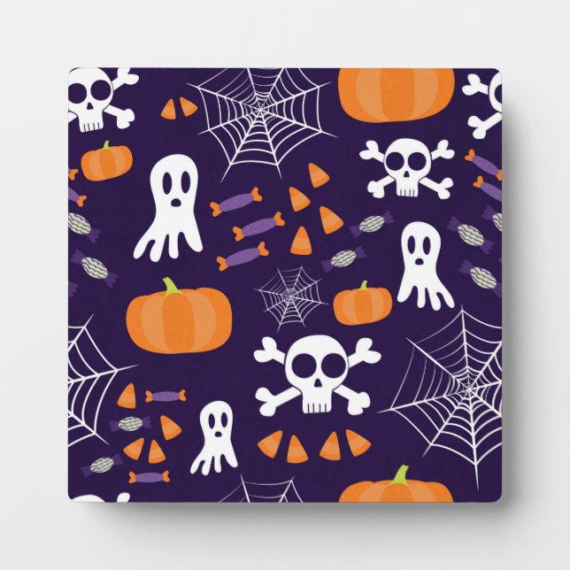 Fun Halloween Pattern Fotoplatte (Vorderseite)