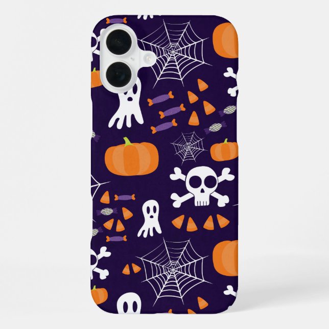 Fun Halloween Pattern iPhone Hülle (Rückseite)