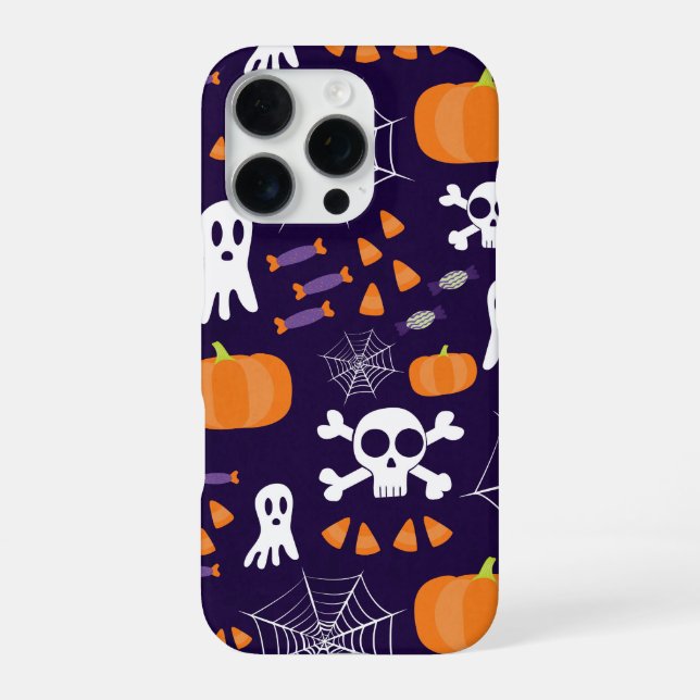 Fun Halloween Pattern iPhone Hülle (Rückseite)