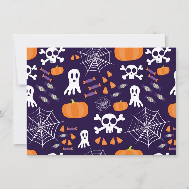 Fun Halloween Pattern Karte (Vorderseite)