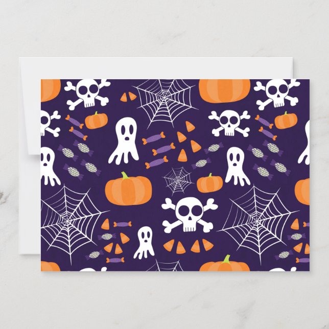 Fun Halloween Pattern Magneteinladung (Vorderseite)