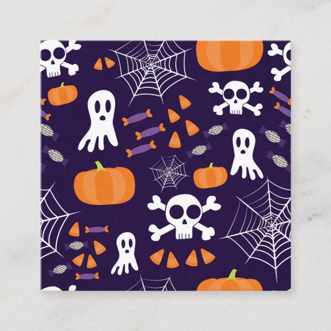 Fun Halloween Pattern Rabattkarte (Vorderseite)