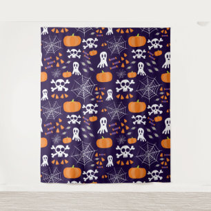Fun Halloween Pattern Wandteppich
