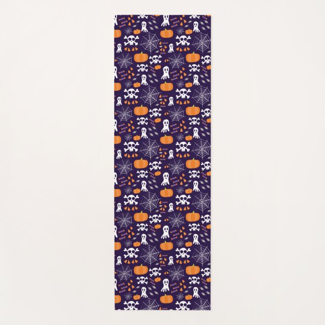 Fun Halloween Pattern Yogamatte (Vorderseite)