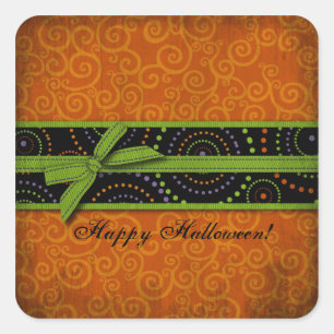 Fun Halloween Prints Quadratischer Aufkleber