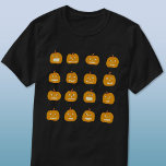 Fun Halloween Pumpkin Lantern Muster T-Shirt<br><div class="desc">Spaß und leckere Halloween Kürbislampen Laternen. Ach! Originelle Kunst von Nic Squirrell.</div>