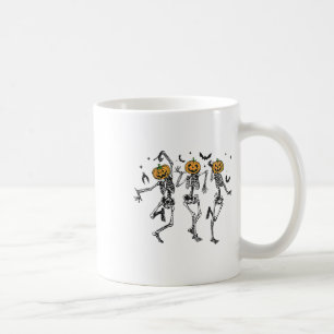 Fun Halloween Pumpkin tanzen Skeleton Kostüm Wom Kaffeetasse