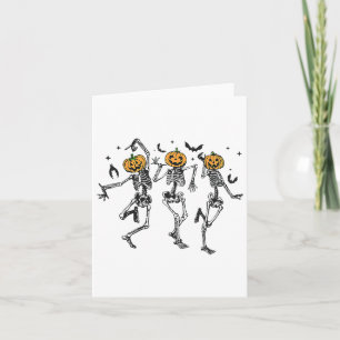 Fun Halloween Pumpkin tanzen Skeleton Kostüm Wom Karte