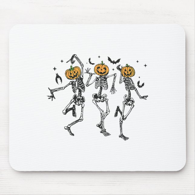 Fun Halloween Pumpkin tanzen Skeleton Kostüm Wom Mousepad (Vorne)